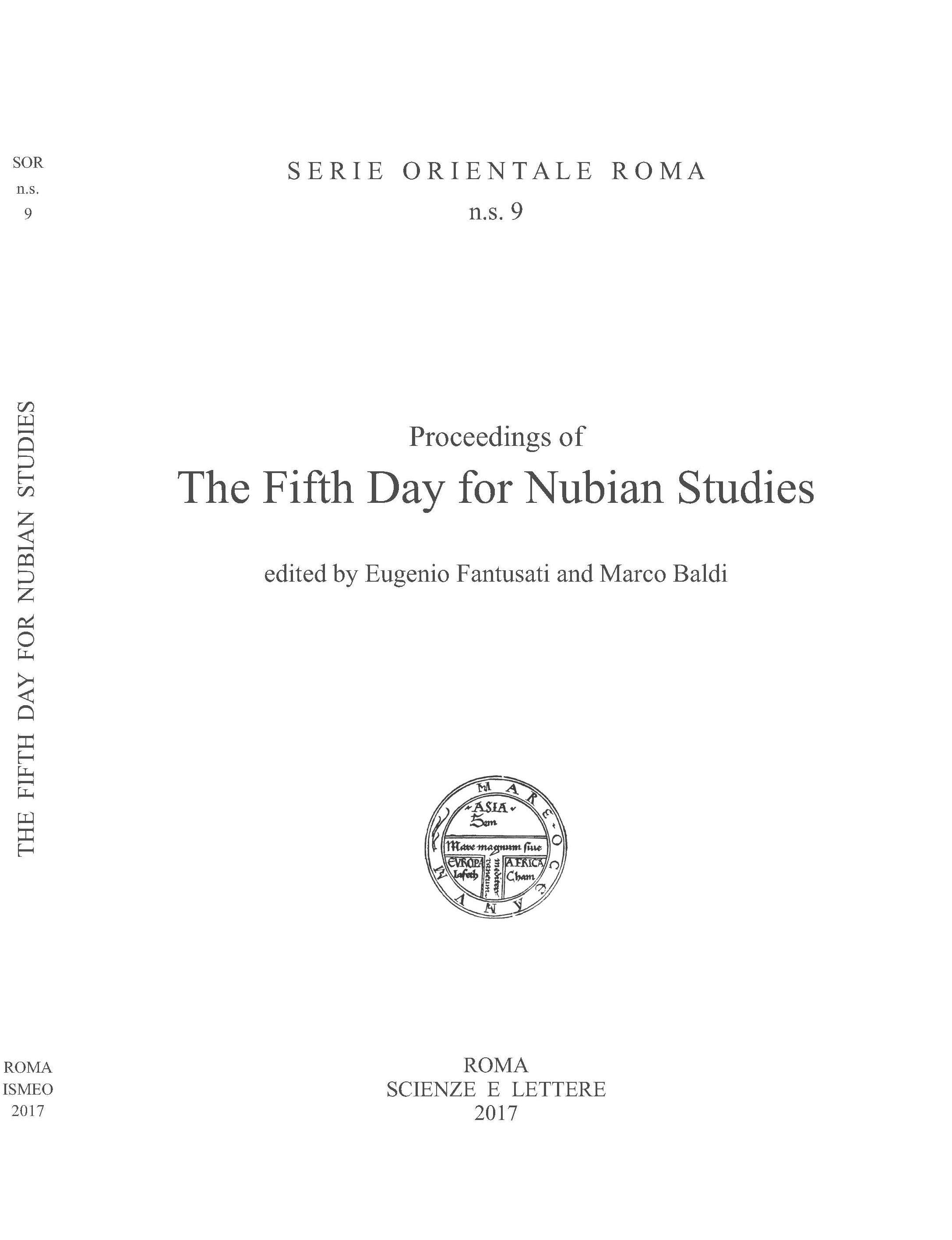 Proceedings of The Fifth Day for Nubian Studies 
